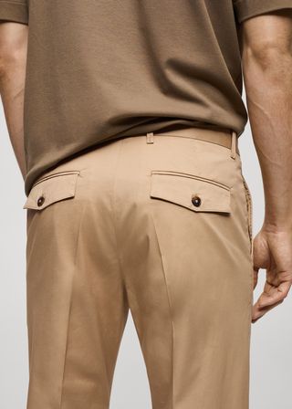 Pantalón Mango Beige Talla 40