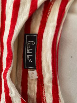 Vestido niña Anabel Lee faro rayas rojas