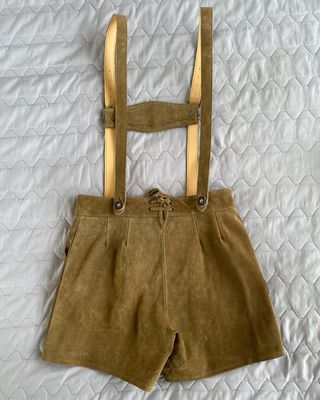 Lederhosen Donna Pelle Camoscio Marrone 42
