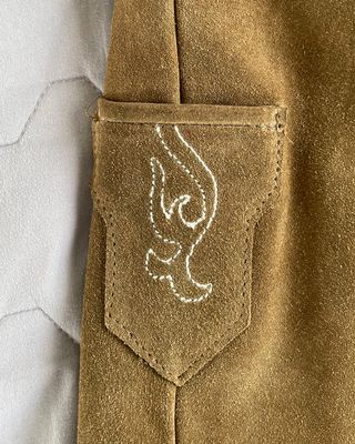 Lederhosen Donna Pelle Camoscio Marrone 42