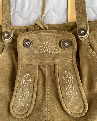Lederhosen Donna Pelle Camoscio Marrone 42