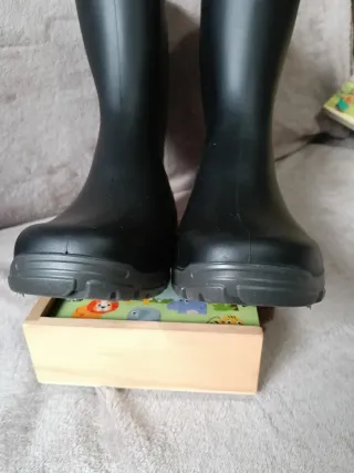 Botas de goma Solognac niño negras