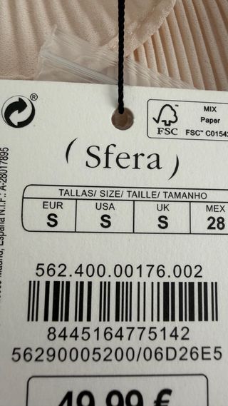 Vestido Sfera volantes beige Talla S