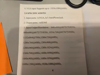 Adaptador GANA VGA a HDMI