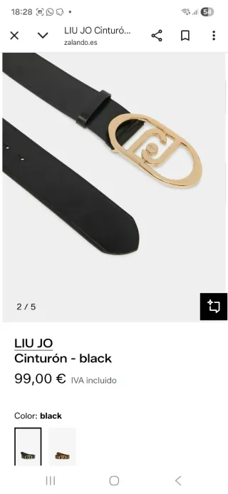 Cinturón Liu Jo Negro Talla M