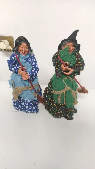 Befana portacaramelle in tessuto e juta