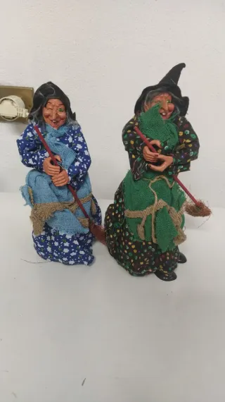 Befana portacaramelle in tessuto e juta