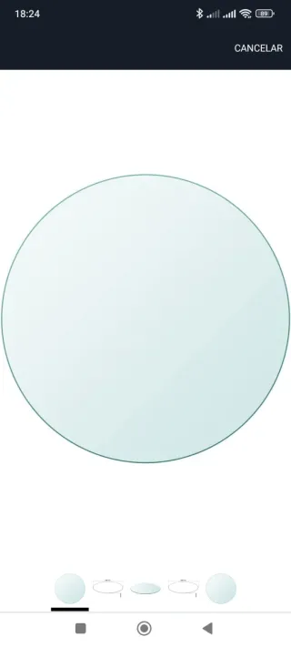 Cristal redondo 60 cm vidrio templado a estrenar.