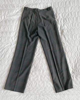 Pantaloni Office Palazzo Quadri Rossi 44