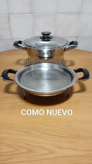 AMC Cazuela Tapa Visiotherm y Grill Espiral de 24