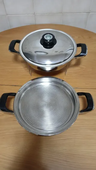 AMC Cazuela Tapa Visiotherm y Grill Espiral de 24