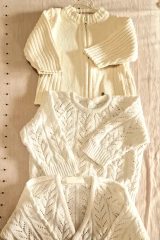 Conjunto Ropa Bebé Blanca/Marfil