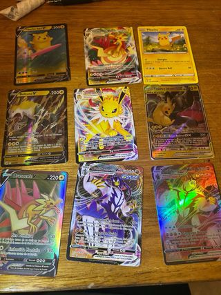 Cartas Pokémon VMAX Jolteon, Pikachu, Zekrom, Ursh