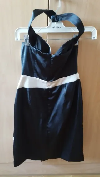 Vestido fiesta rayas blanco y negro