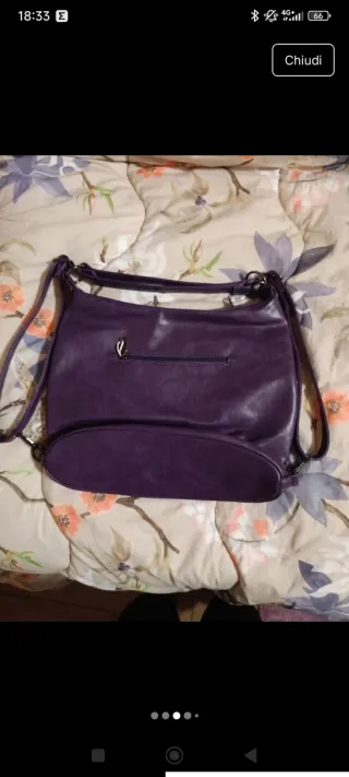 Borsa/zaino ecopelle viola