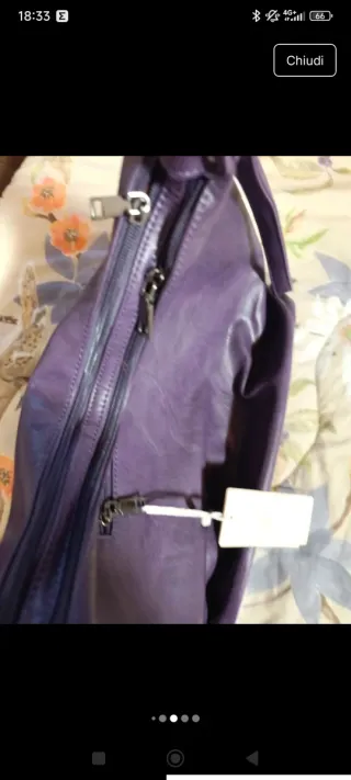 Borsa/zaino ecopelle viola