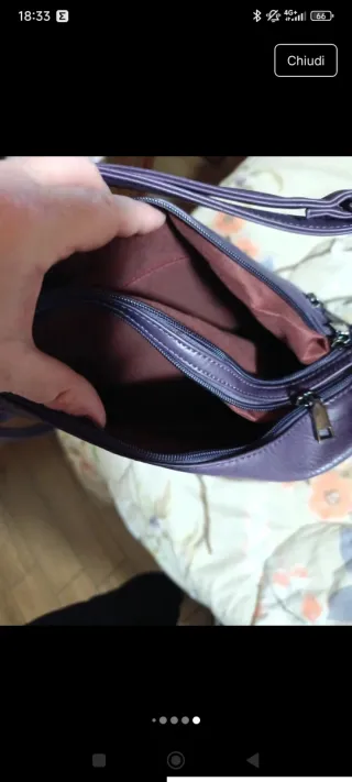 Borsa/zaino ecopelle viola