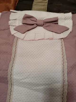 Colcha para carrito de bebé con lazo