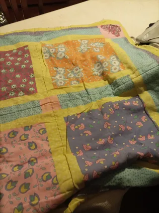 Coperta patchwork floreale