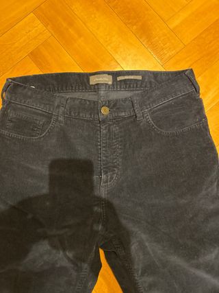 Pantalón pana Emidio Tucci azul marino, talla 40