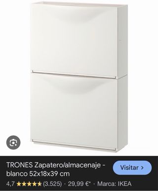 Zapatero TRONES Ikea Blanco