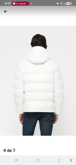 Chaqueta plumífero Calvin Klein blanca