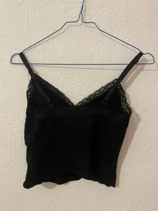Top encaje tirantes negro talla M