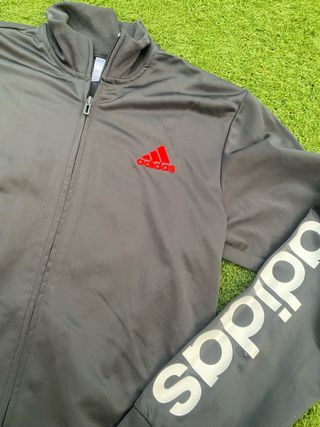 Chaqueta Adidas gris cremallera