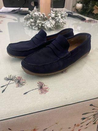 Zapatos mocasines niño azul