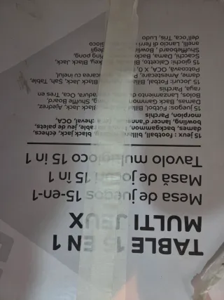 Mesa Multijuegos 15 en 1 TOPLIFE