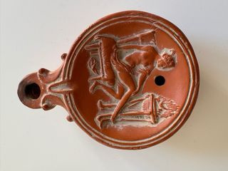 Lámpara de aceite terracota lucerna de decoración