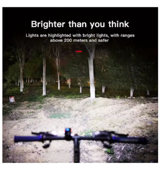 Luces led bicicleta 2T6 1.000Lm + Luz roja +Timbre