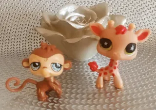 Littlest Pet Shop De Hasbro,Jirafa Y Mono