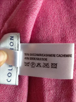 Fular/Chal Cachemir y Seda Rosa