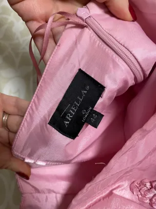 Vestido de fiesta rosa largo