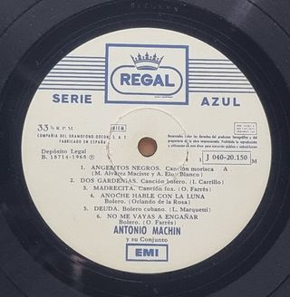 Antonio Machín y su conjunto LP recopilatorio 1968