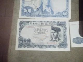 Billetes 500 Pesetas España (3 unidades)