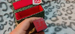 Timbro cinese con scatola e sigillo vintage