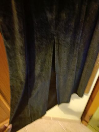 Vestito lungo velluto nero Pull&Bear tg S