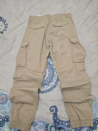 Pantalón Cargo H&M Hombre Talla 32 Beige