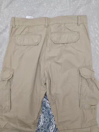 Pantalón Cargo H&M Hombre Talla 32 Beige