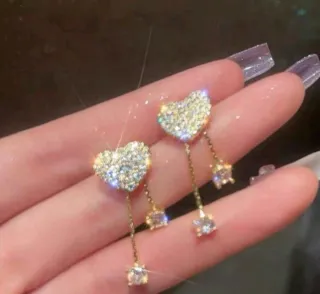 Pendientes Corazón con Colgante