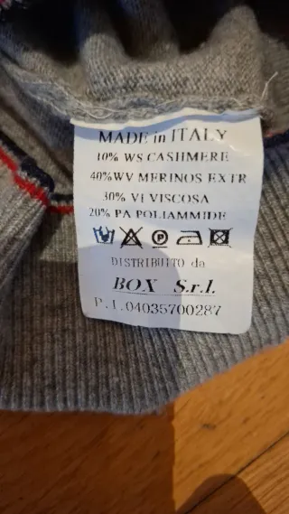 Maglioncino Uomo Lana e Cachemire Grigio