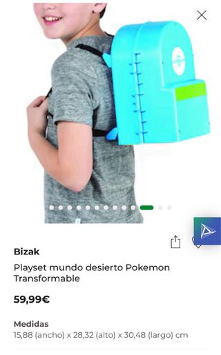 Mochila Pokémon Azul PVP 60€