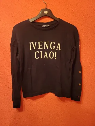 Sudadera Bershka fina negra talla S