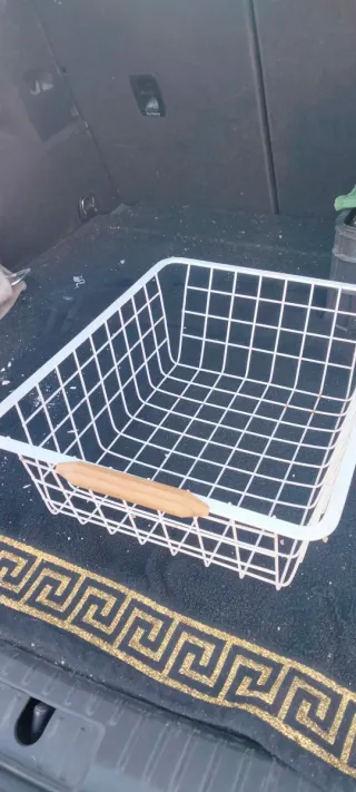 Mueble Cocina Metálico con Cestas Madera