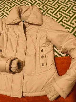 Chaqueta plumífero Mango Talla M Beige