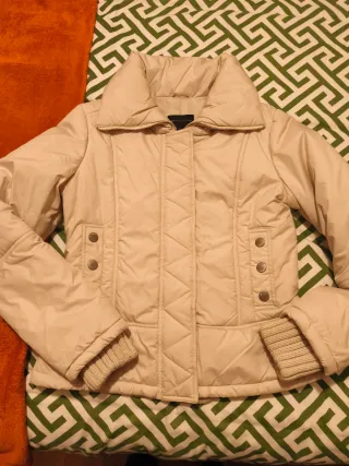 Chaqueta plumífero Mango Talla M Beige