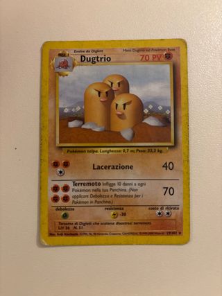 Dugtrio 19/102 Carta Pokémon Base Set
