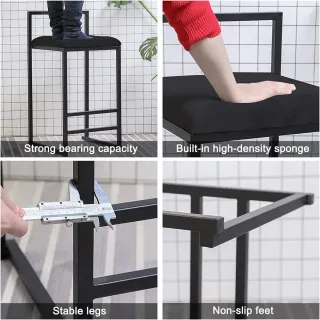 Taburetes Altos Cocina con Respaldo